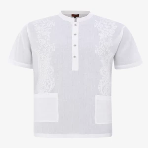 White Embroidered Cotton Fatua